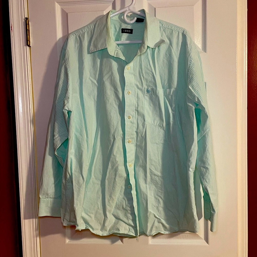 🆑🎉LAST CHANCE!!🎉 Mens Izod Long Sleeve Burton Down Shirt